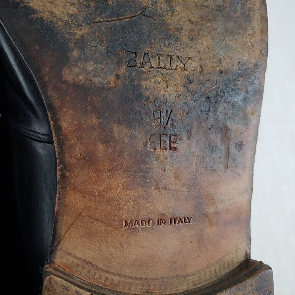 Bally Kiltie Loafers Brown Leather Classic Slip On Shoes Mens Size 9.5 EEE - Picture 5 of 12